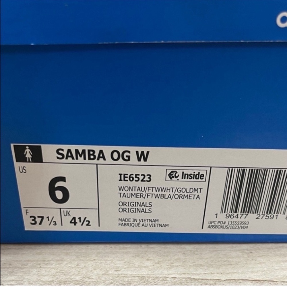 NWT Adidas Samba OG Wonder Taupe with White - Picture 4 of 5